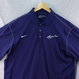 NIKE‎ GOLF Dri-FIT Blue Short Sleeve Polo Shirt Men's XL Stretch Performance